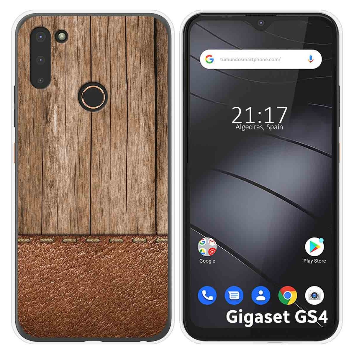 Funda Silicona para Gigaset GS4 diseño Madera 09 Dibujos
