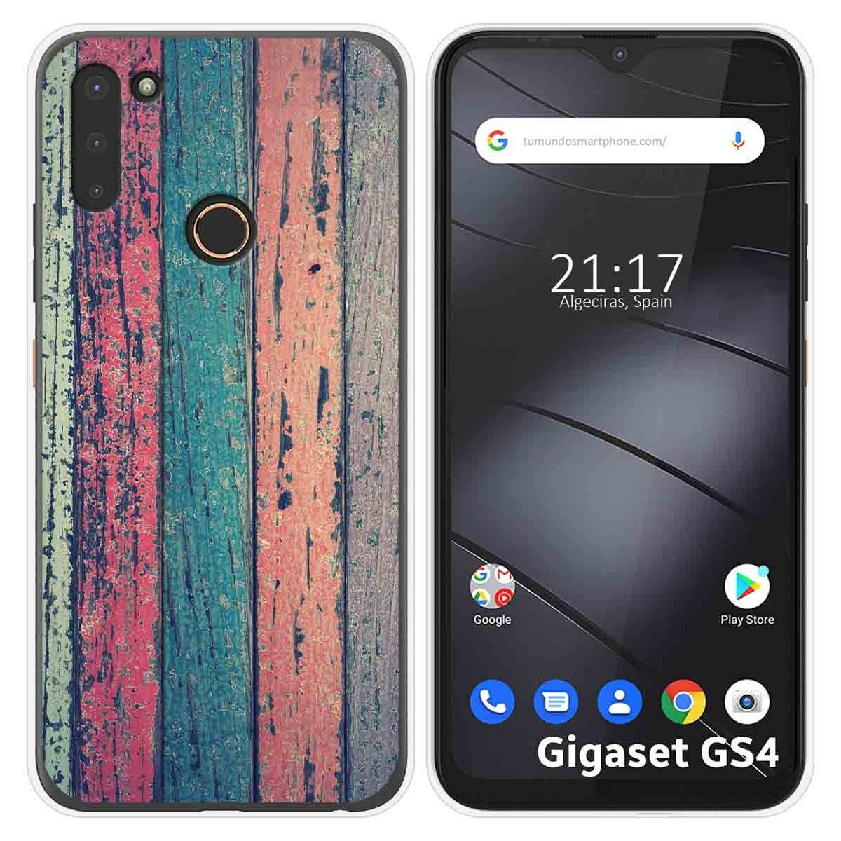 Funda Silicona para Gigaset GS4 diseño Madera 10 Dibujos