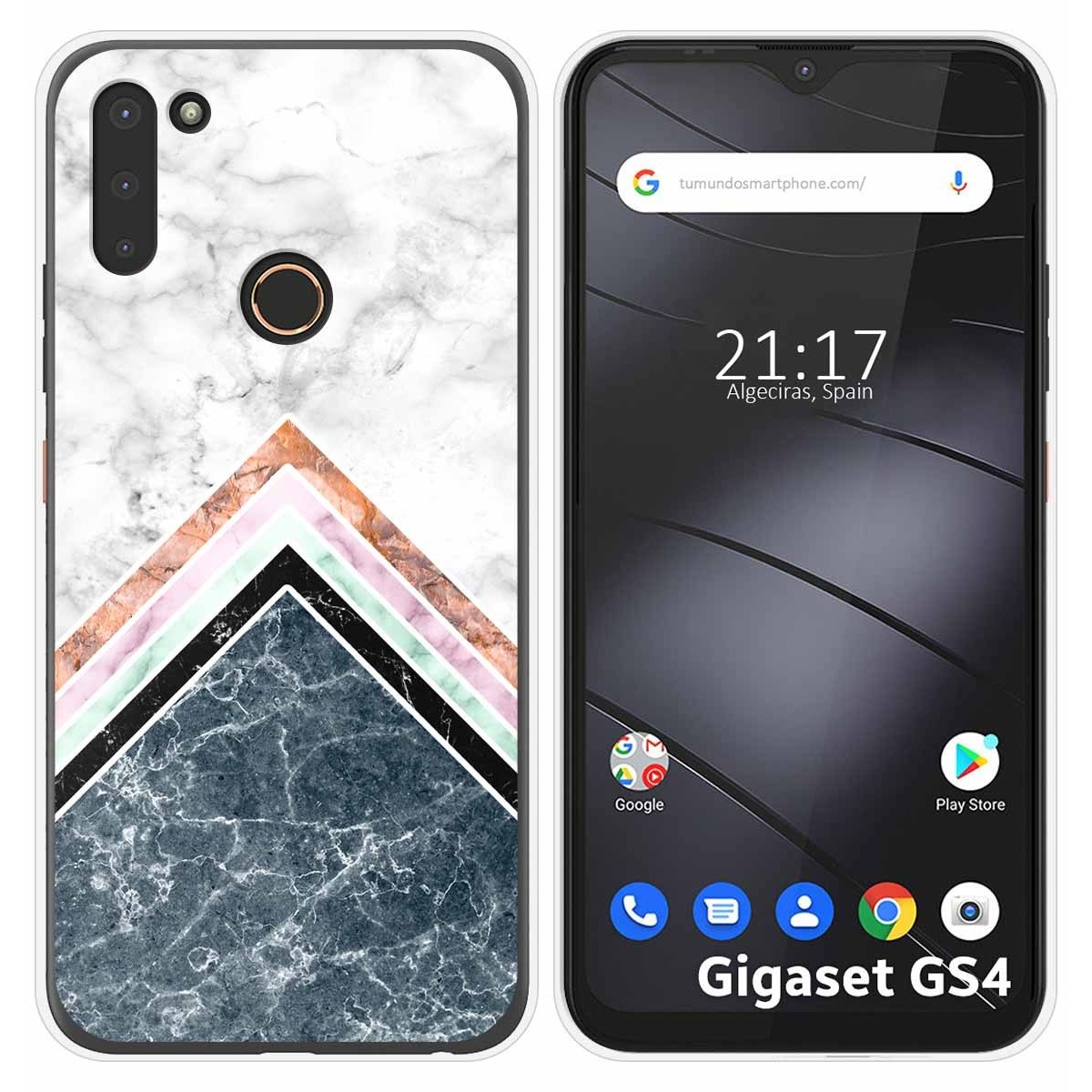 Funda Silicona para Gigaset GS4 diseño Mármol 05 Dibujos