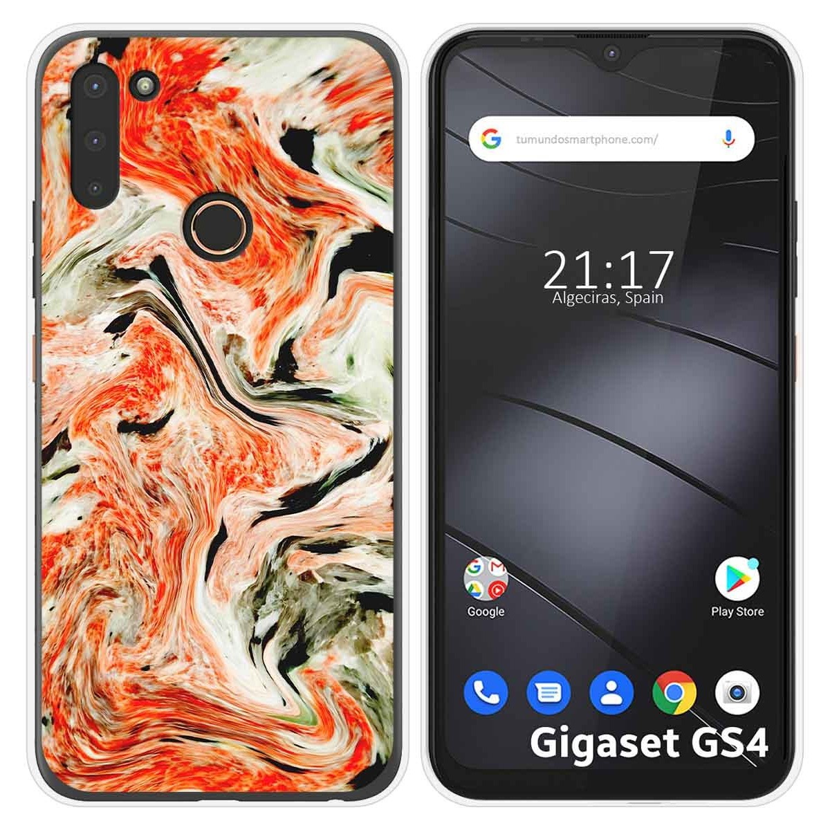 Funda Silicona para Gigaset GS4 diseño Mármol 12 Dibujos