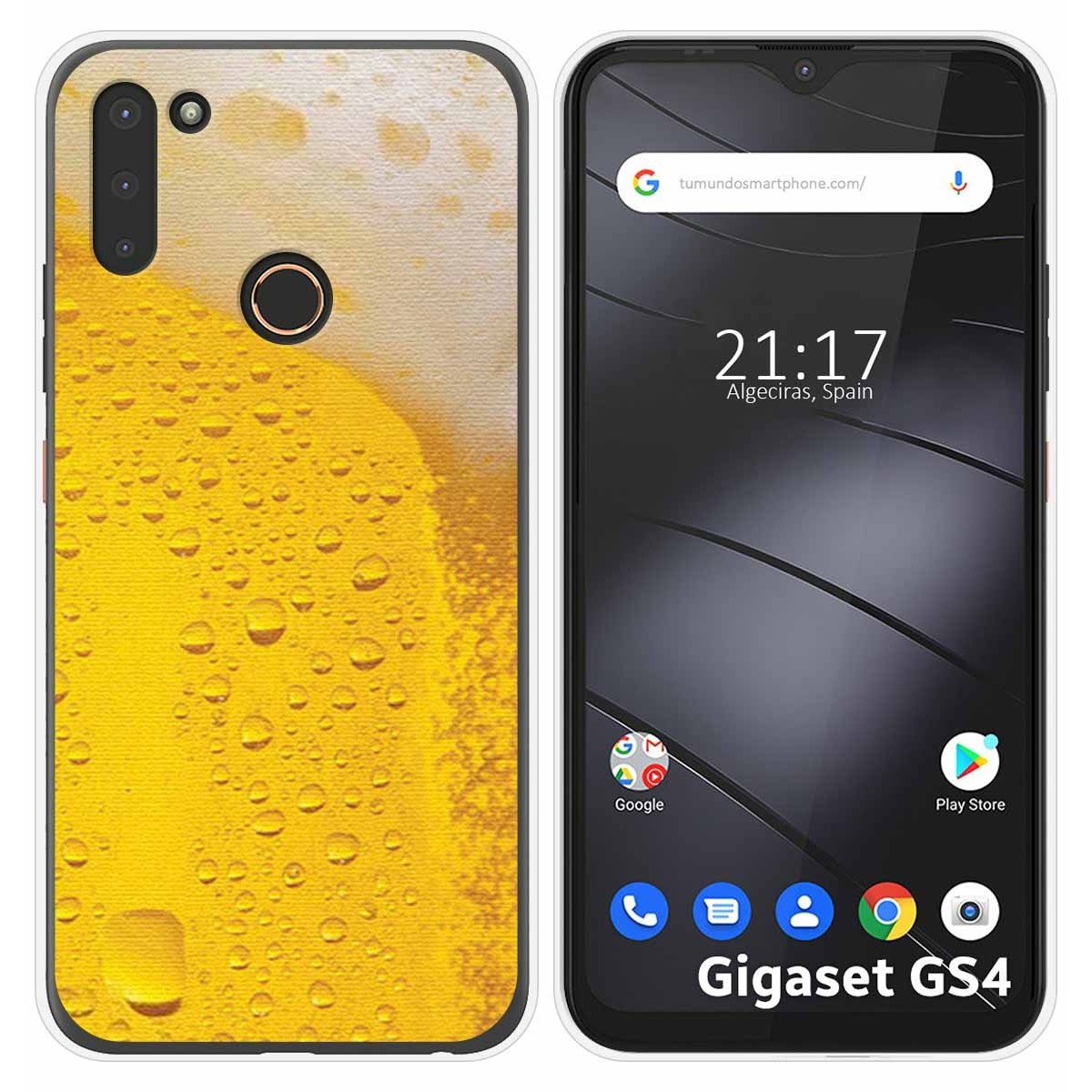 Funda Silicona para Gigaset GS4 diseño Cerveza Dibujos