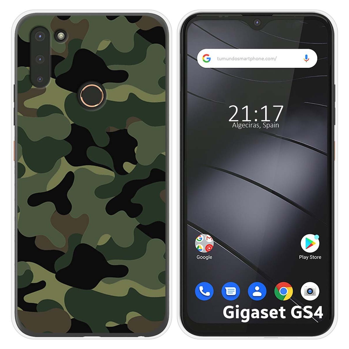 Funda Silicona para Gigaset GS4 diseño Camuflaje Dibujos