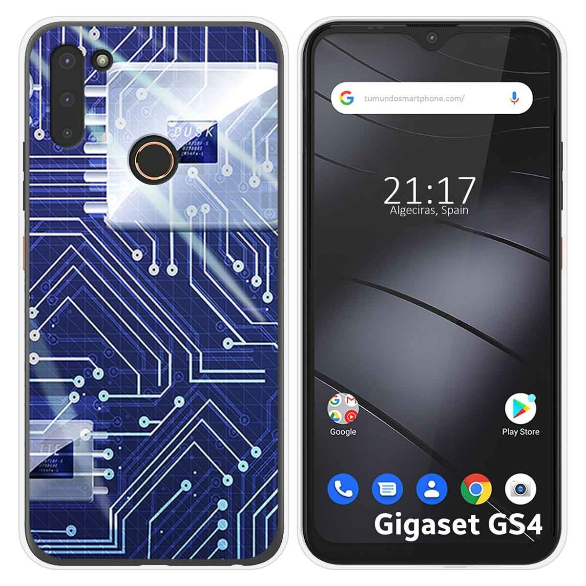 Funda Silicona para Gigaset GS4 diseño Circuito Dibujos