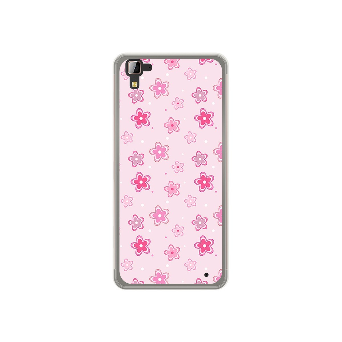 Funda Gel Tpu para Hisense C30 Rock Diseño Flores Dibujos