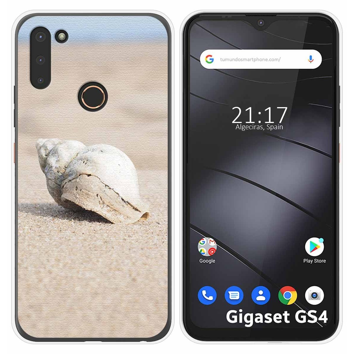 Funda Silicona para Gigaset GS4 diseño Concha Dibujos