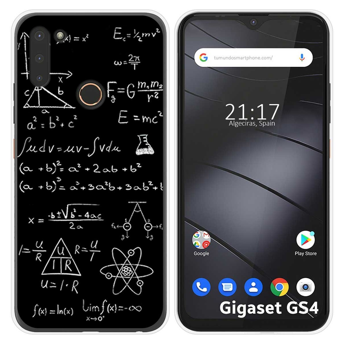 Funda Silicona para Gigaset GS4 diseño Formulas Dibujos