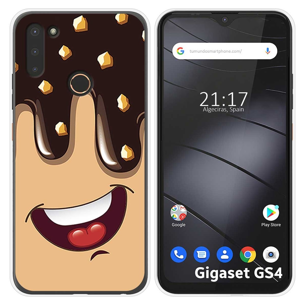 Funda Silicona para Gigaset GS4 diseño Helado Chocolate Dibujos