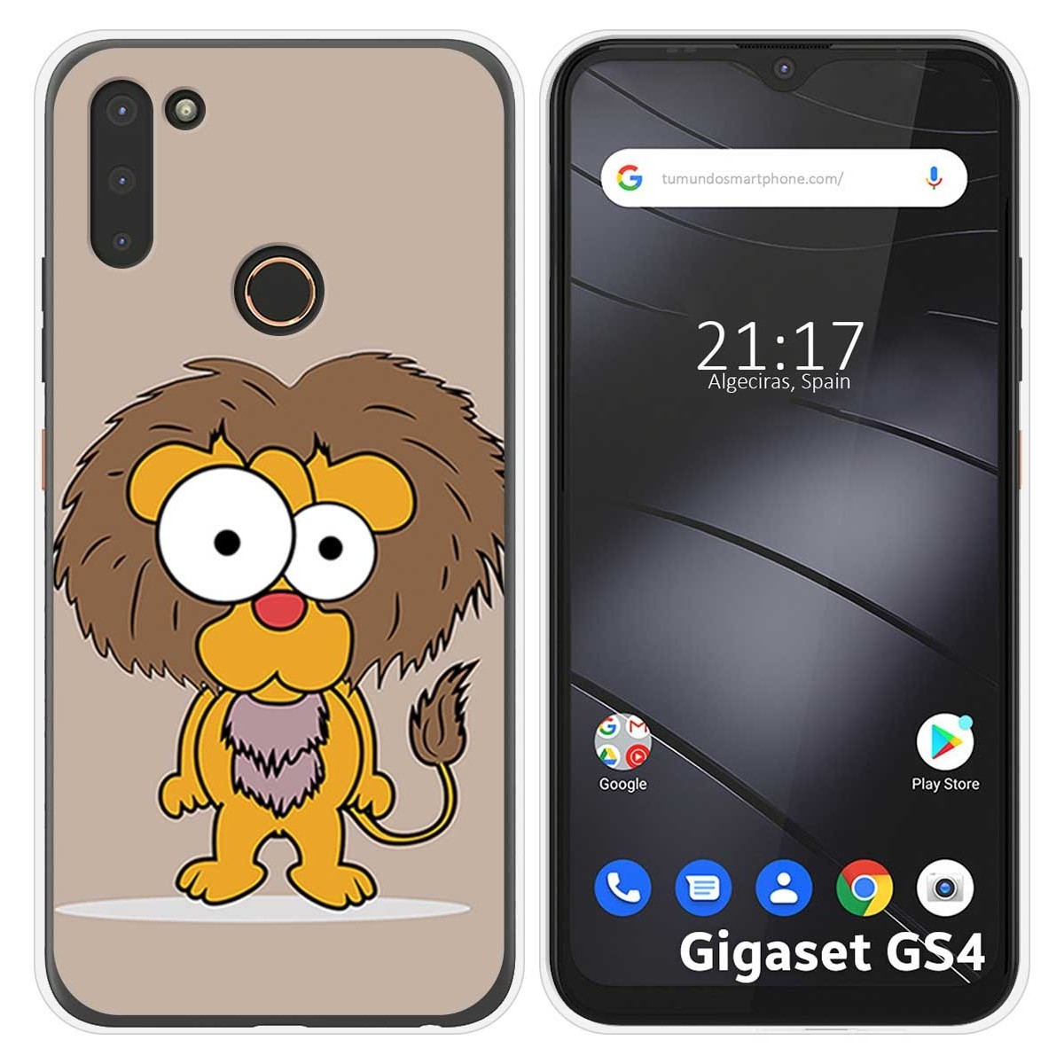 Funda Silicona para Gigaset GS4 diseño Leon Dibujos