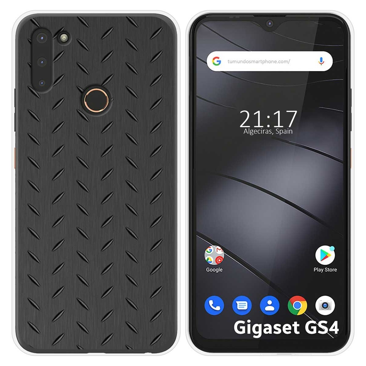 Funda Silicona para Gigaset GS4 diseño Metal Dibujos