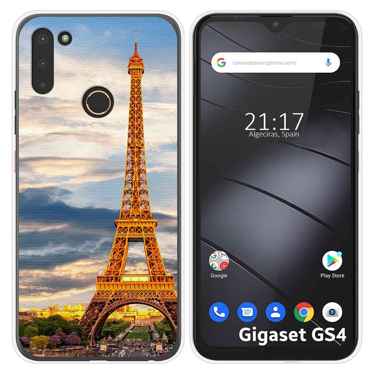 Funda Silicona para Gigaset GS4 diseño Paris Dibujos
