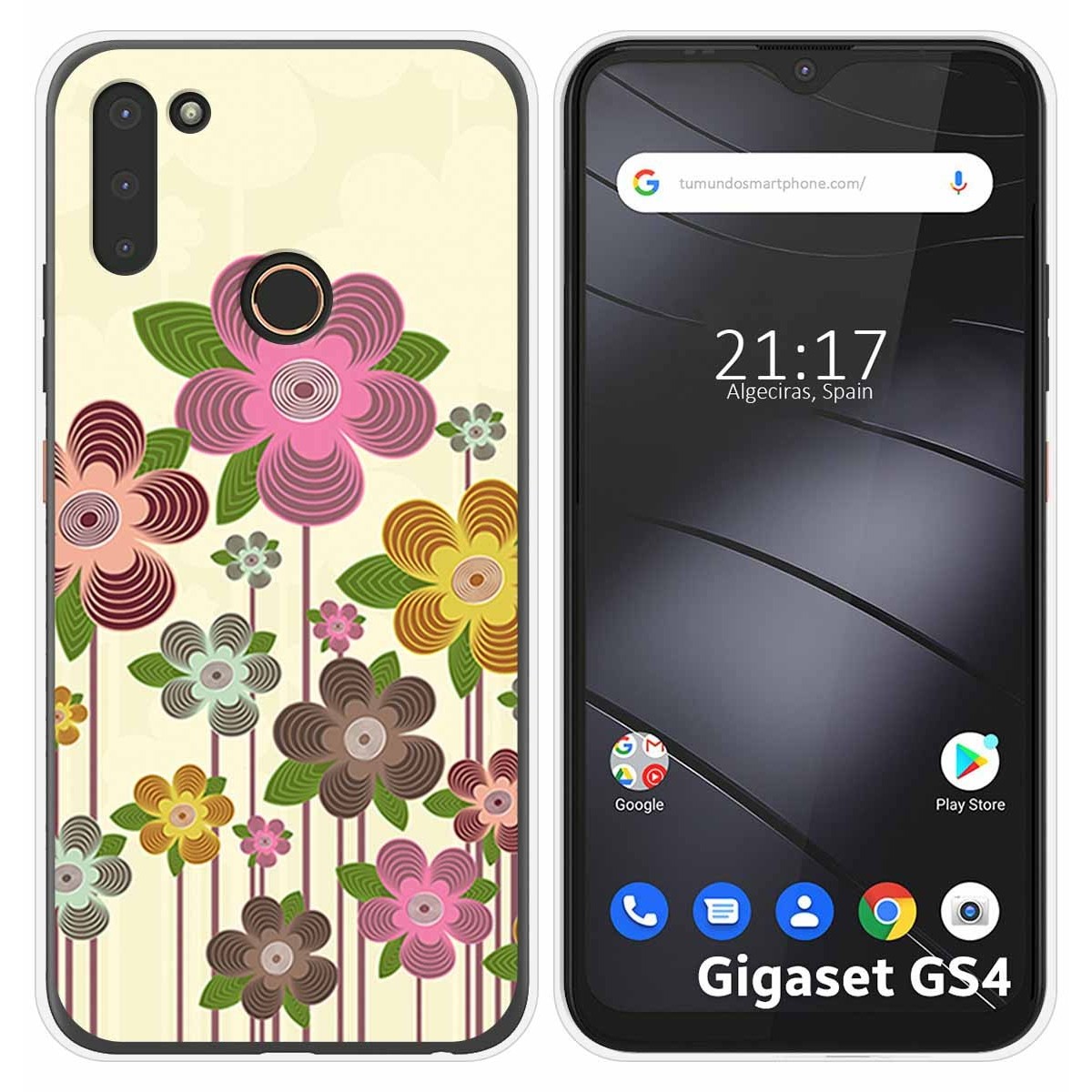 Funda Silicona para Gigaset GS4 diseño Primavera En Flor Dibujos
