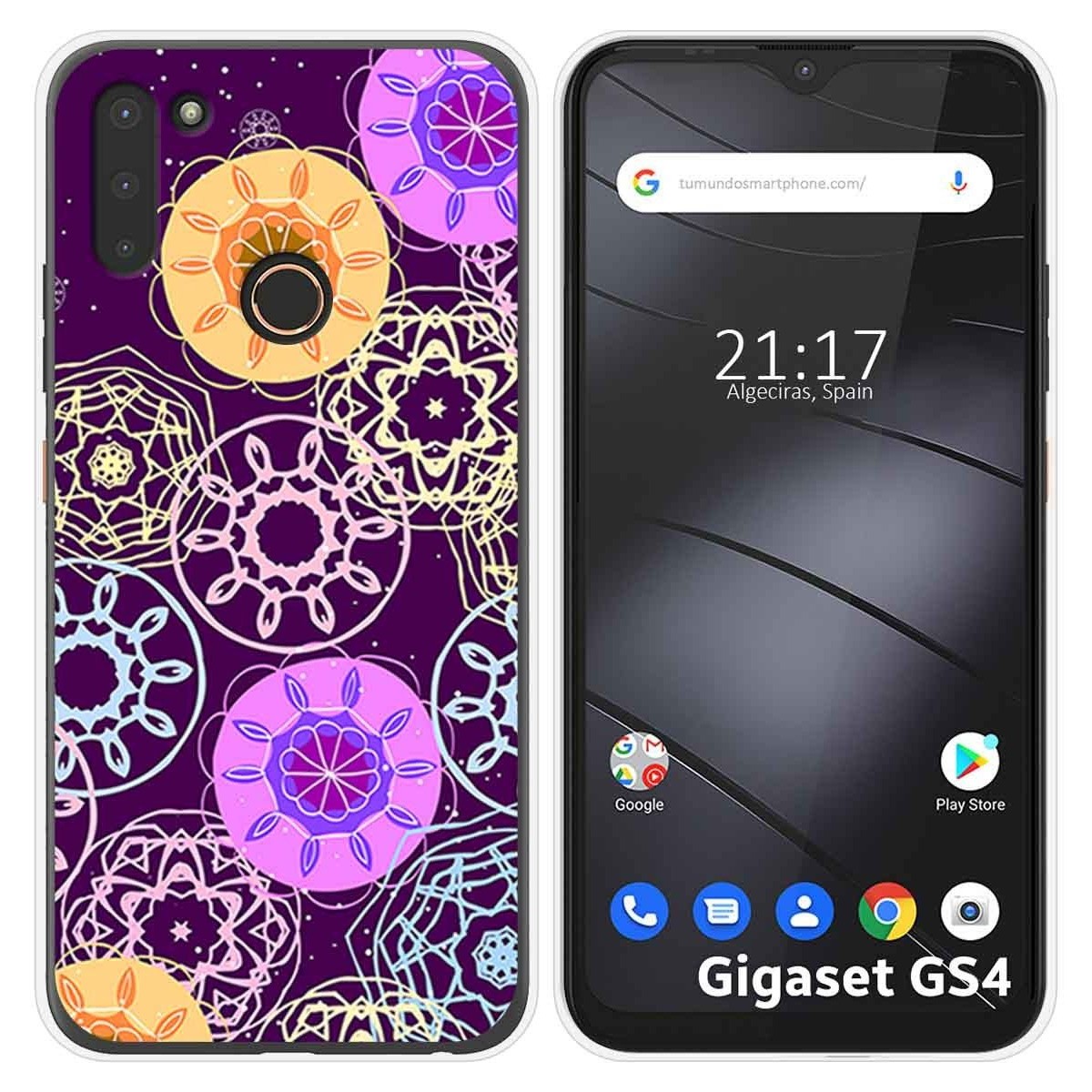 Funda Silicona para Gigaset GS4 diseño Radial Dibujos
