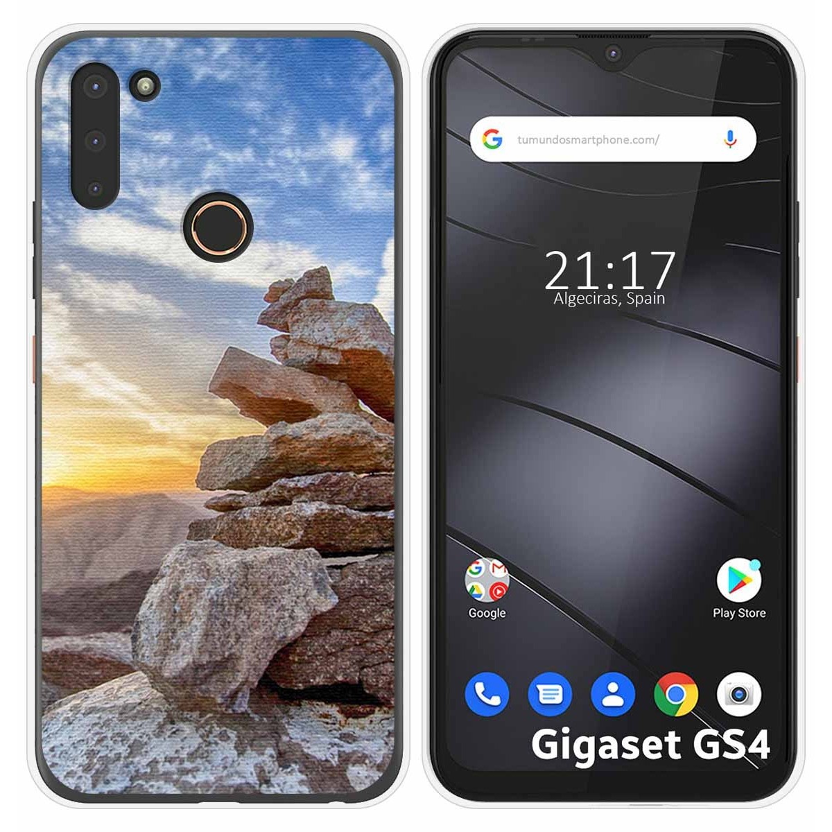 Funda Silicona para Gigaset GS4 diseño Sunset Dibujos