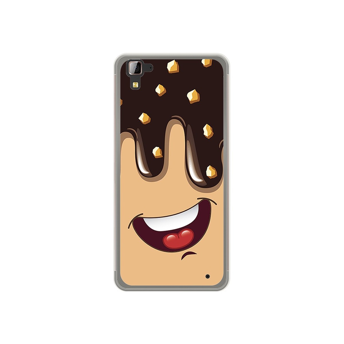 Funda Gel Tpu para Hisense C30 Rock Diseño Helado Chocolate Dibujos
