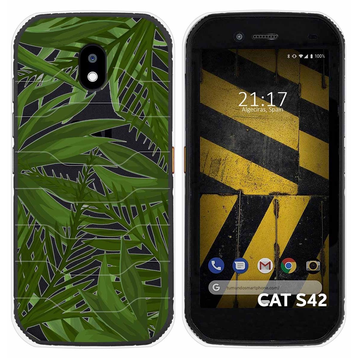 Funda Silicona Transparente para Cat S42 / S42 H+ diseño Jungla Dibujos