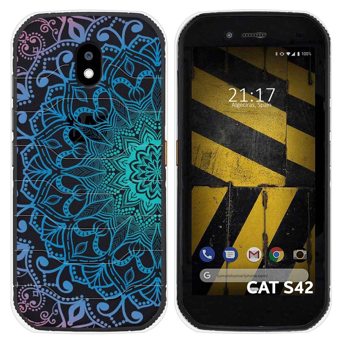 Funda Silicona Transparente para Cat S42 / S42 H+ diseño Mandala Dibujos
