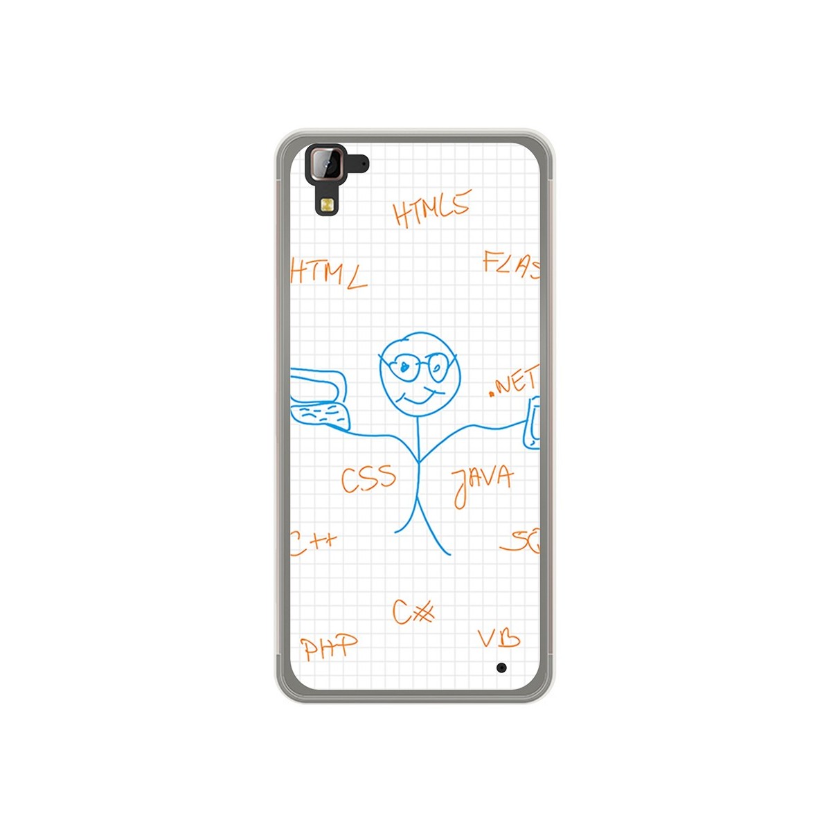Funda Gel Tpu para Hisense C30 Rock Diseño Informatico Dibujos