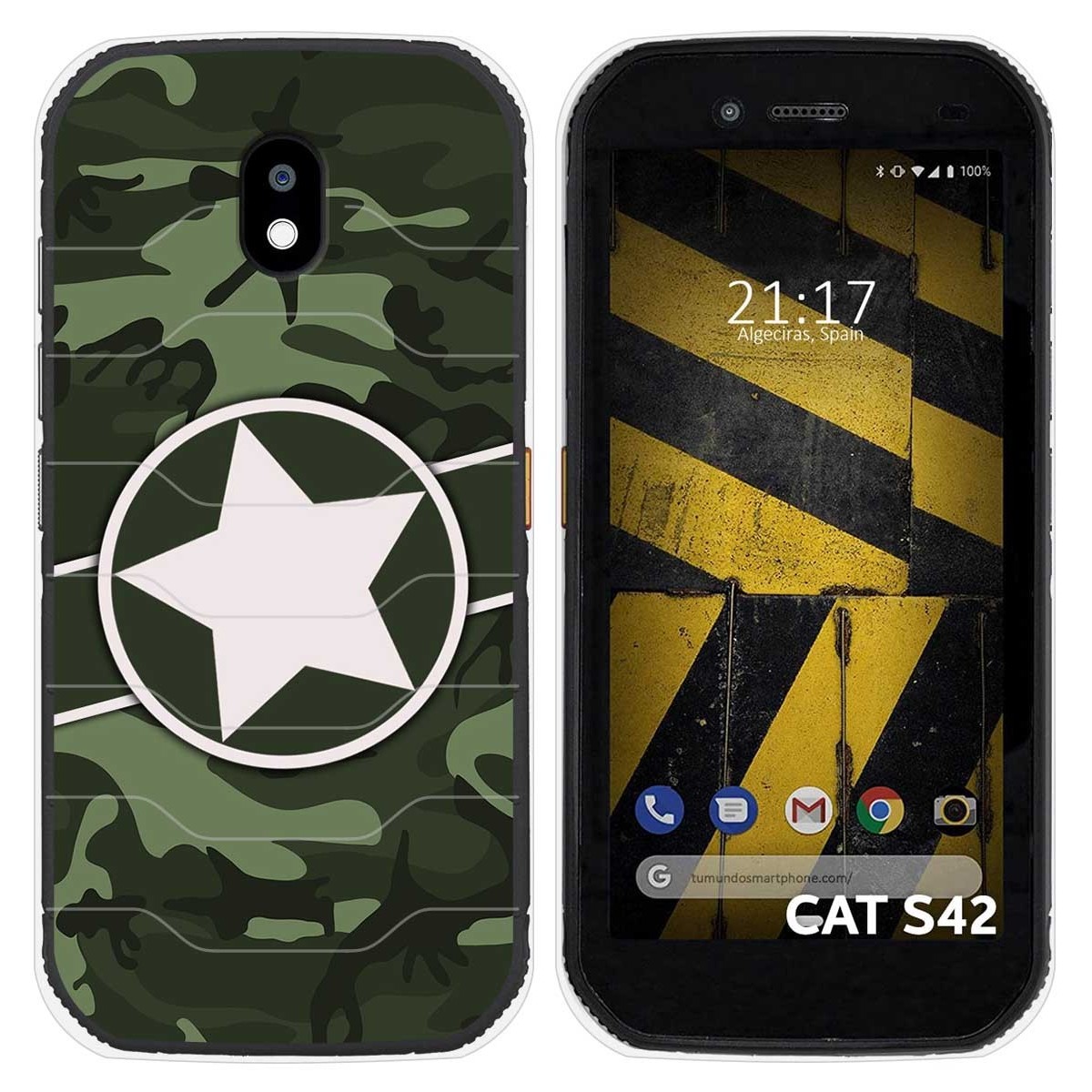 Funda Silicona para Cat S42 / S42 H+ diseño Camuflaje 01 Dibujos