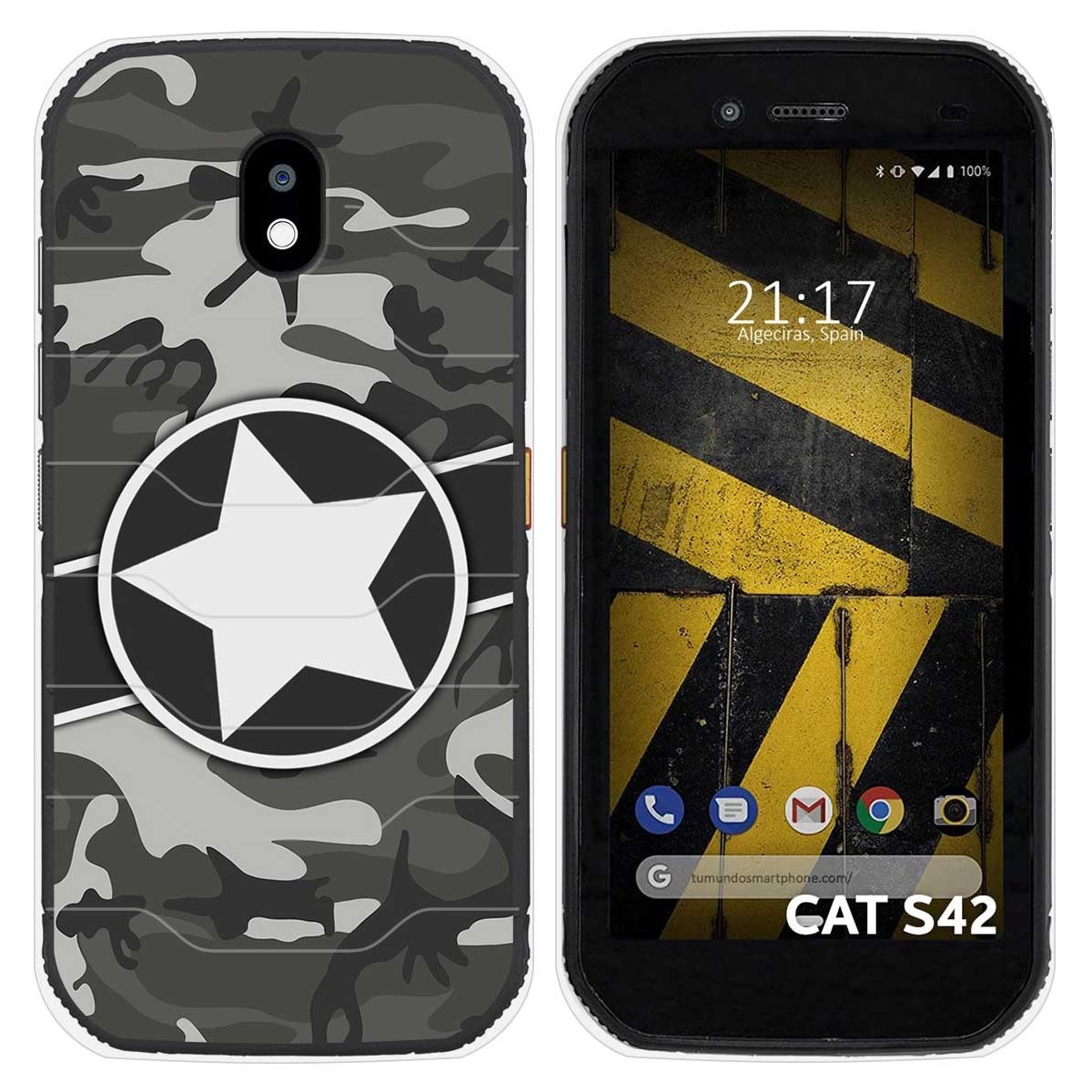 Funda Silicona para Cat S42 / S42 H+ diseño Camuflaje 02 Dibujos
