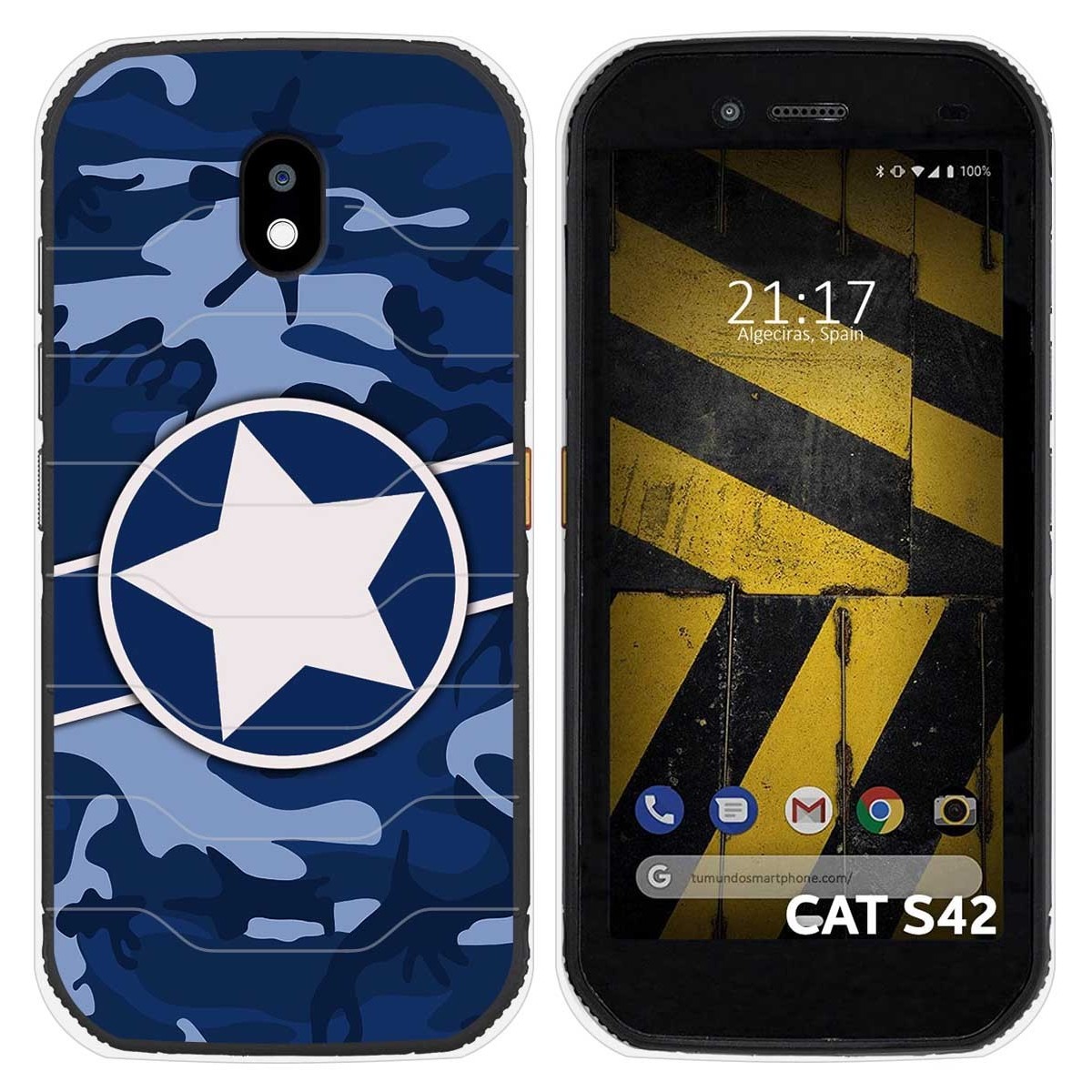 Funda Silicona para Cat S42 / S42 H+ diseño Camuflaje 03 Dibujos