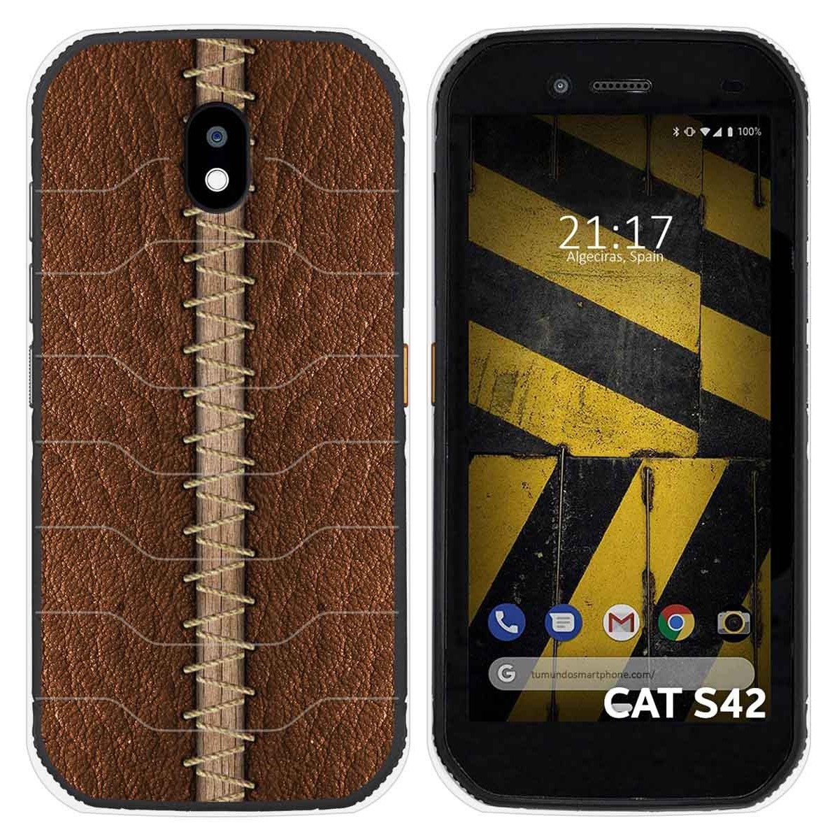 Funda Silicona para Cat S42 / S42 H+ diseño Cuero 01 Dibujos