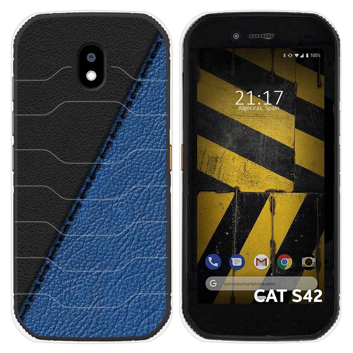 Funda Silicona para Cat S42 / S42 H+ diseño Cuero 02 Dibujos