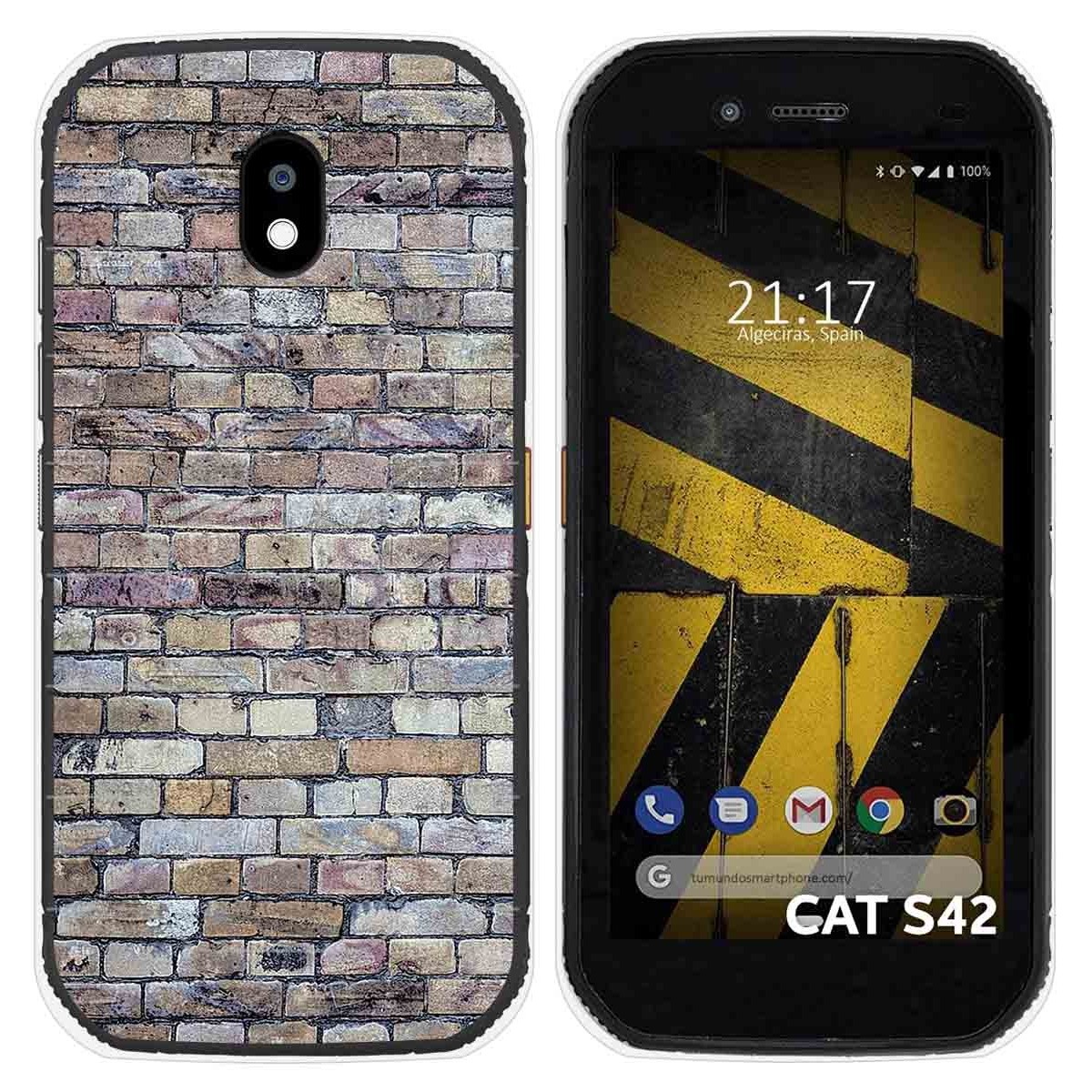 Funda Silicona para Cat S42 / S42 H+ diseño Ladrillo 02 Dibujos