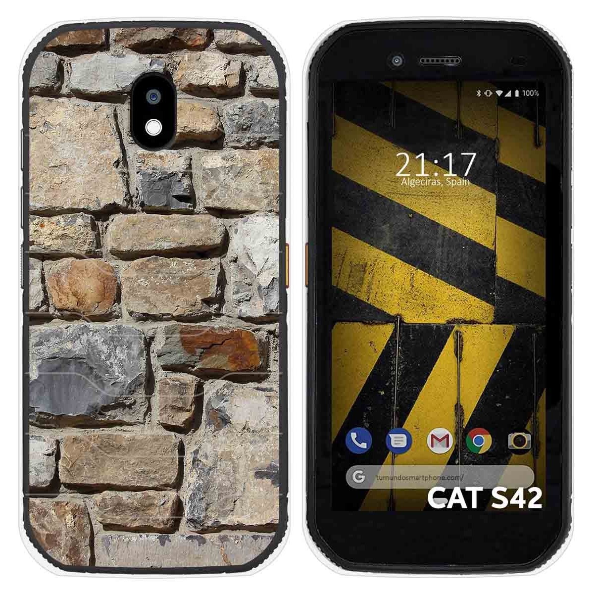 Funda Silicona para Cat S42 / S42 H+ diseño Ladrillo 03 Dibujos