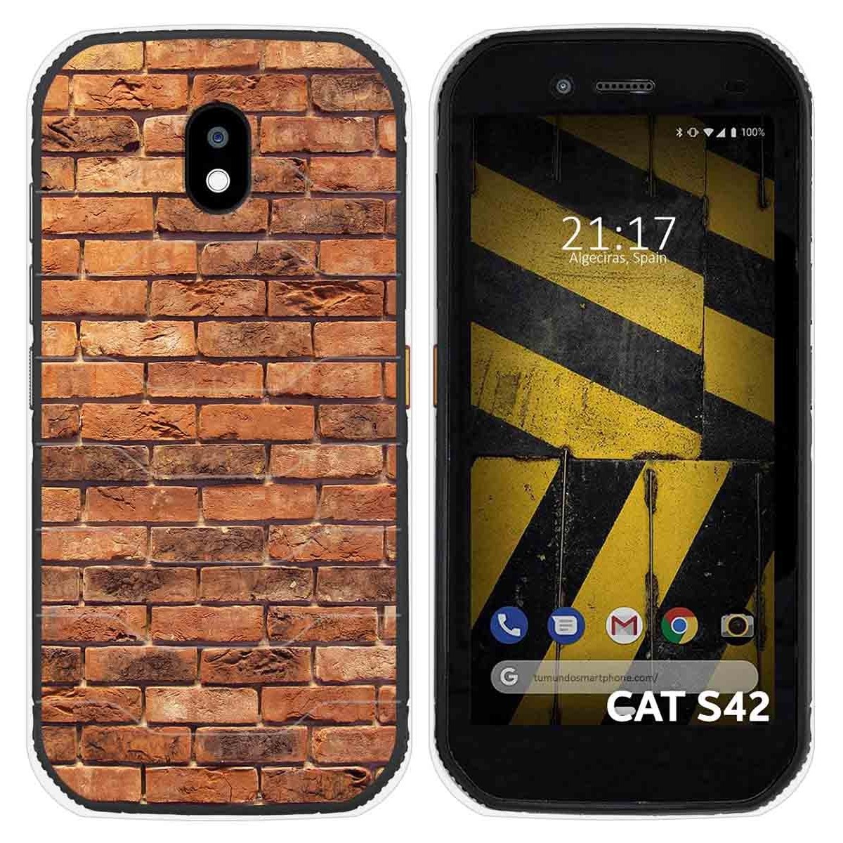 Funda Silicona para Cat S42 / S42 H+ diseño Ladrillo 04 Dibujos