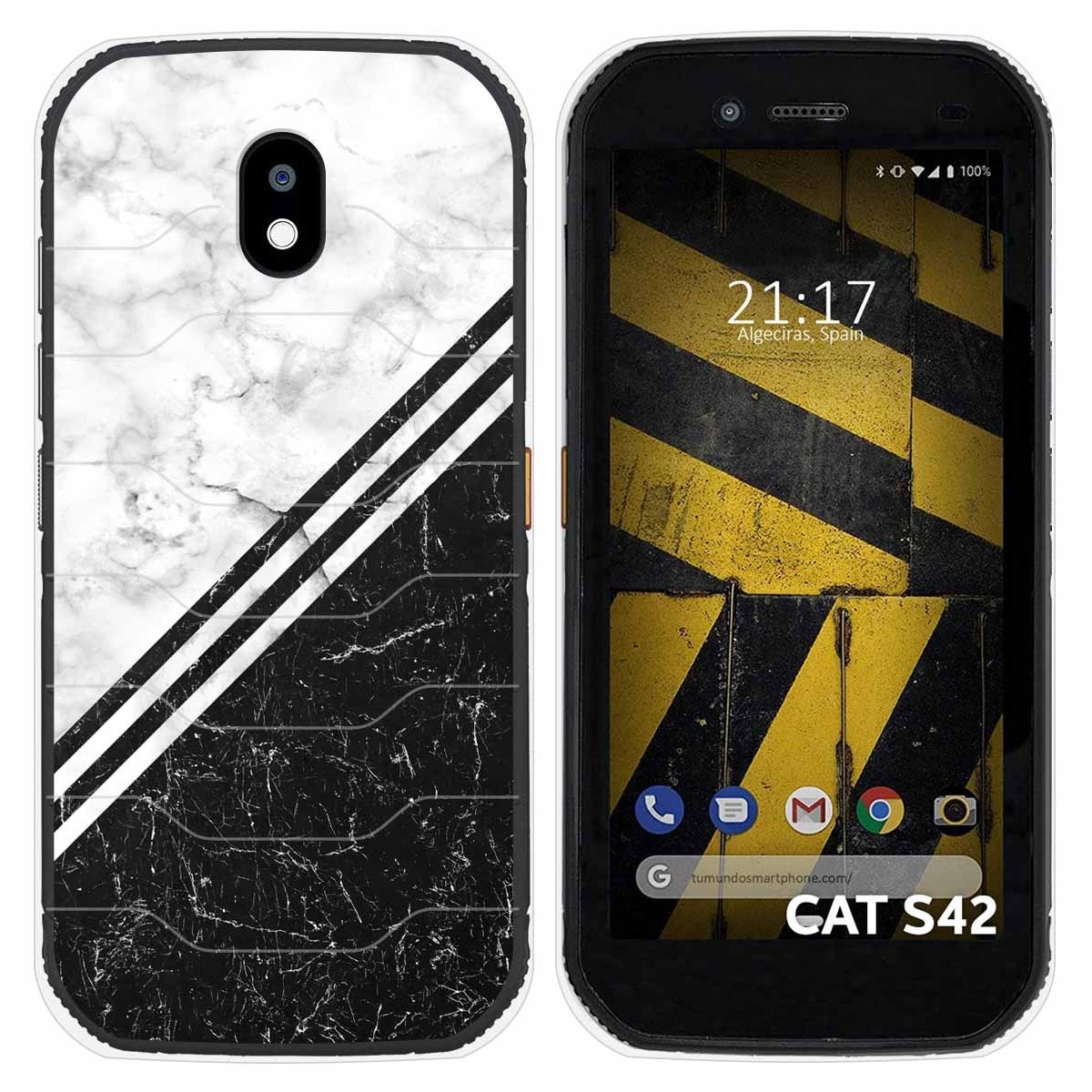Funda Silicona para Cat S42 / S42 H+ diseño Mármol 01 Dibujos