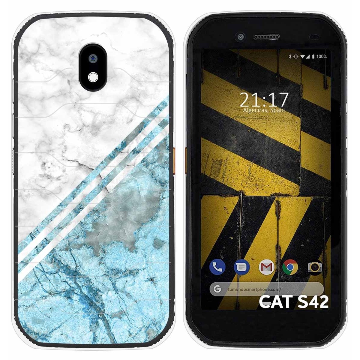 Funda Silicona para Cat S42 / S42 H+ diseño Mármol 02 Dibujos