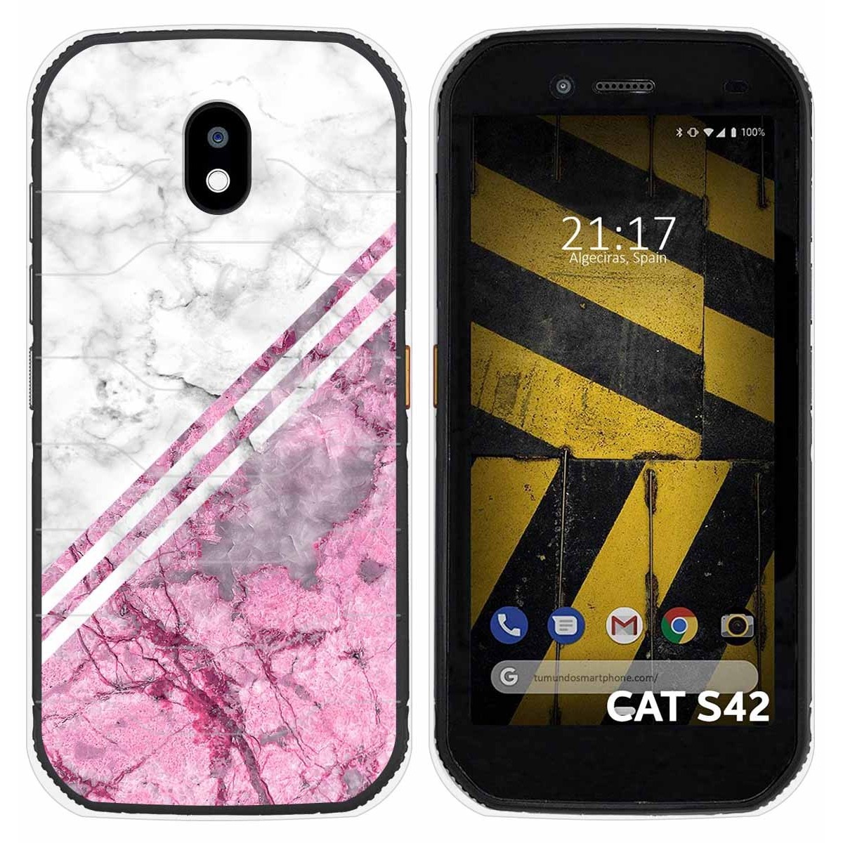 Funda Silicona para Cat S42 / S42 H+ diseño Mármol 03 Dibujos