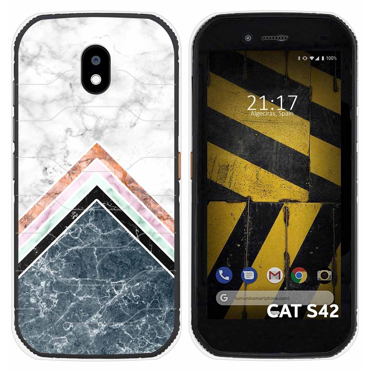 Funda Silicona para Cat S42 / S42 H+ diseño Mármol 05 Dibujos