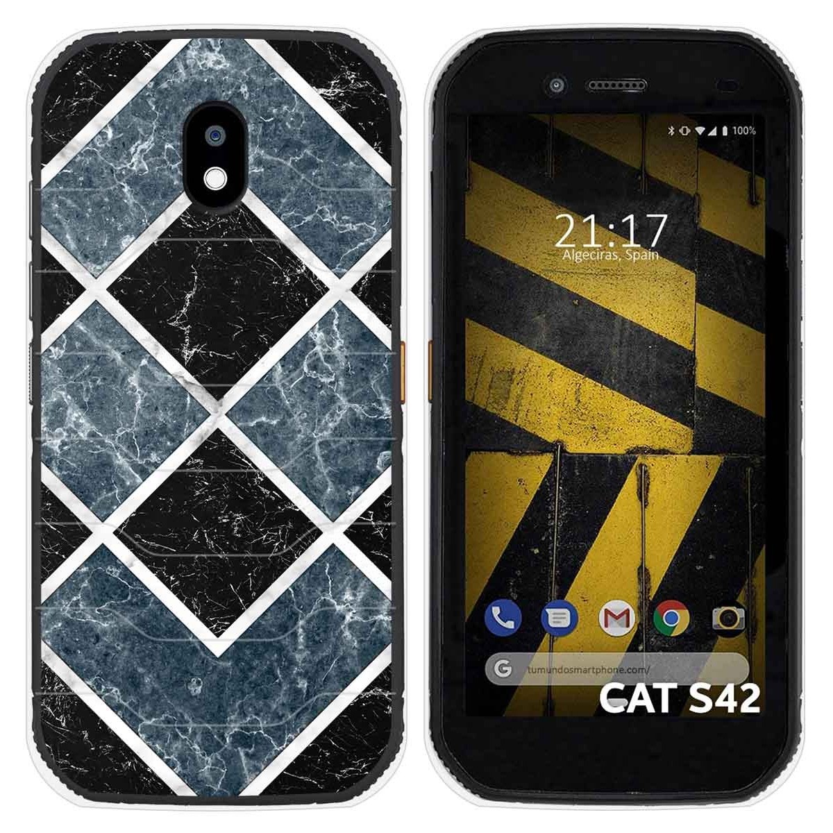 Funda Silicona para Cat S42 / S42 H+ diseño Mármol 06 Dibujos