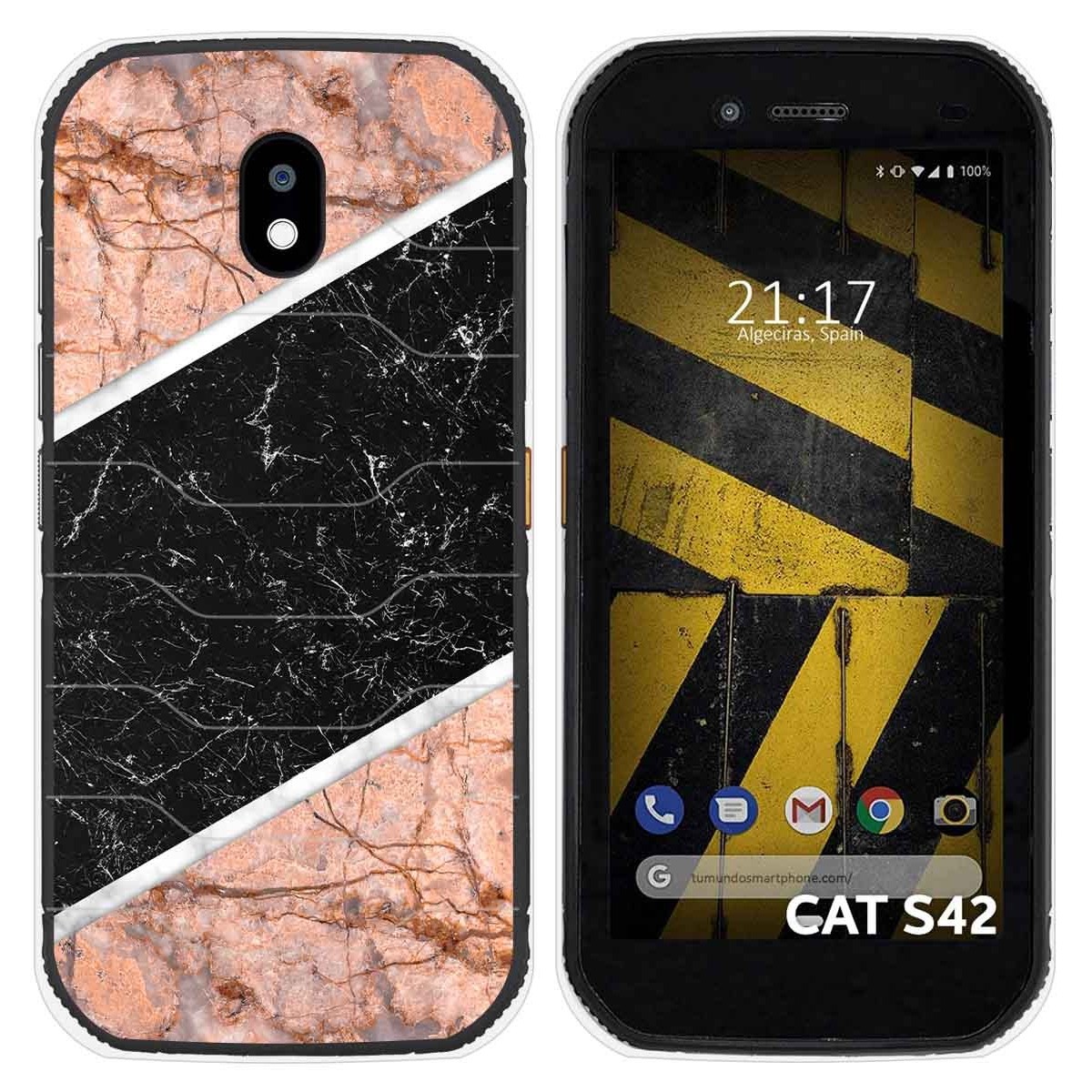 Funda Silicona para Cat S42 / S42 H+ diseño Mármol 07 Dibujos