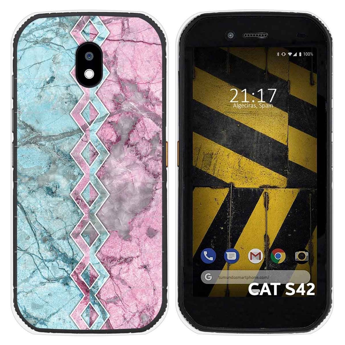 Funda Silicona para Cat S42 / S42 H+ diseño Mármol 08 Dibujos
