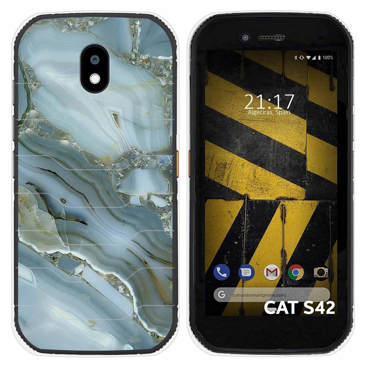 Funda Silicona para Cat S42 / S42 H+ diseño Mármol 09 Dibujos