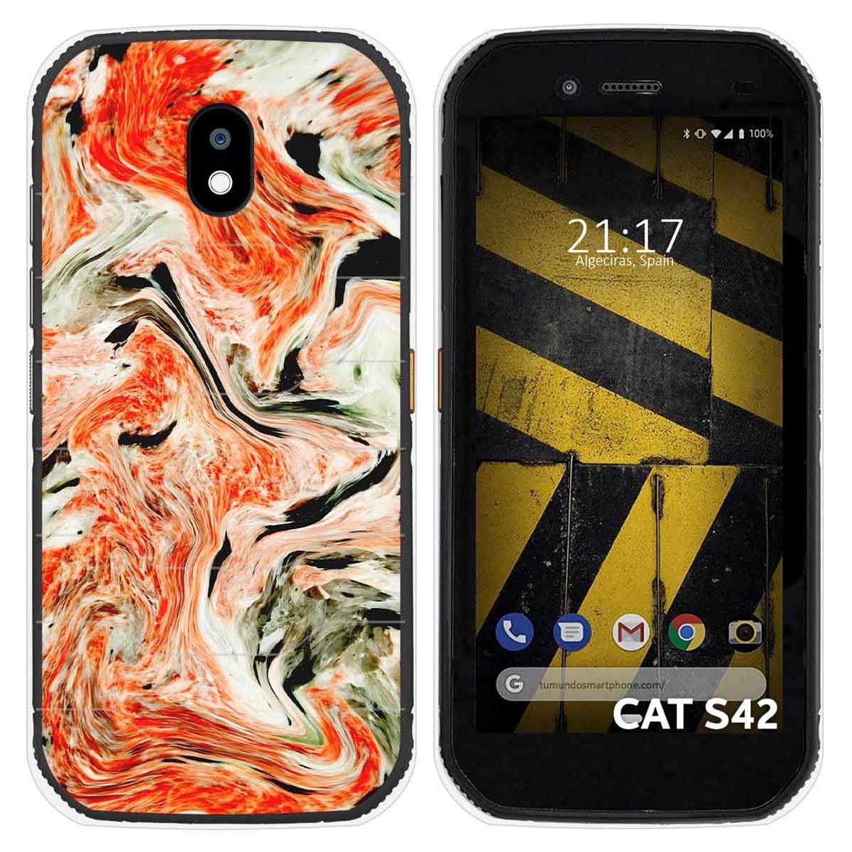 Funda Silicona para Cat S42 / S42 H+ diseño Mármol 12 Dibujos