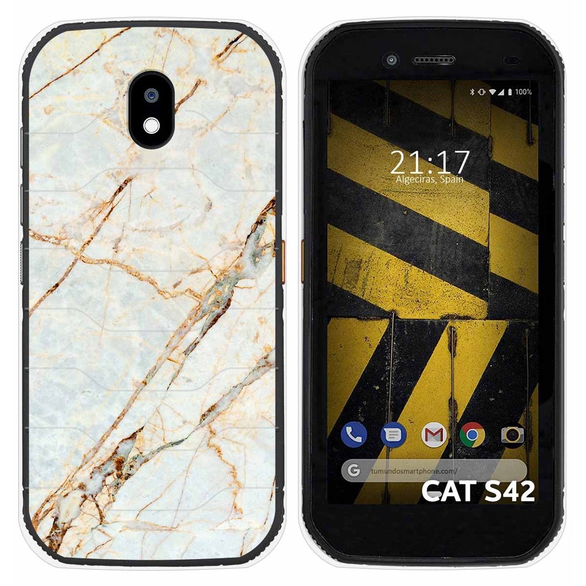 Funda Silicona para Cat S42 / S42 H+ diseño Mármol 13 Dibujos