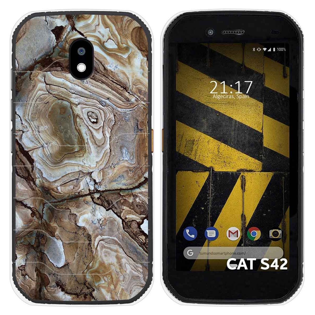 Funda Silicona para Cat S42 / S42 H+ diseño Mármol 14 Dibujos