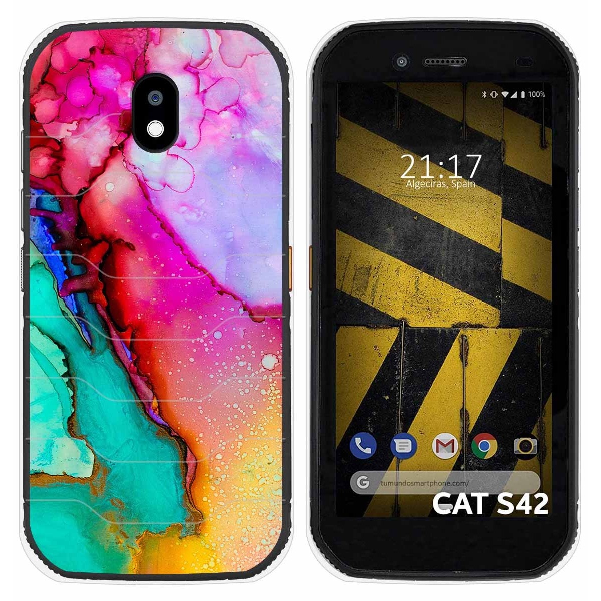 Funda Silicona para Cat S42 / S42 H+ diseño Mármol 15 Dibujos
