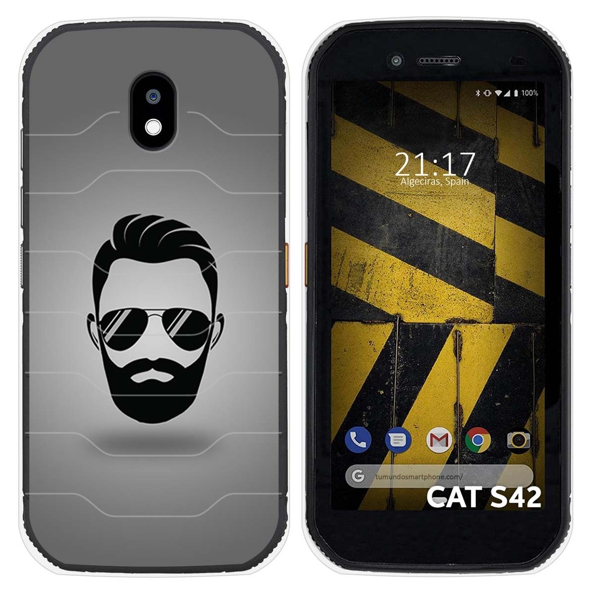 Funda Silicona para Cat S42 / S42 H+ diseño Barba Dibujos