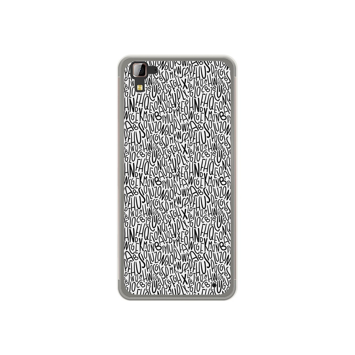 Funda Gel Tpu para Hisense C30 Rock Diseño Letras Dibujos