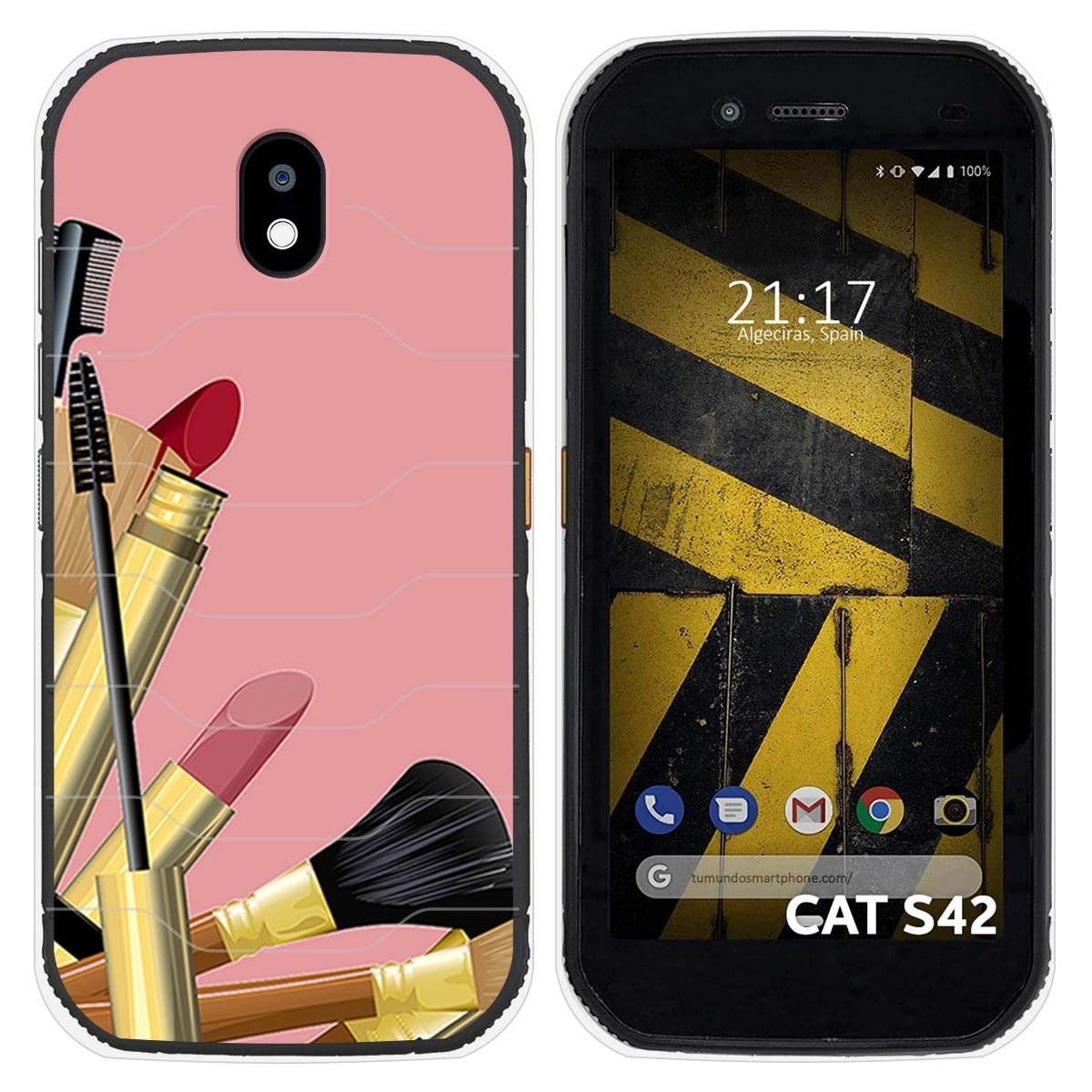 Funda Silicona para Cat S42 / S42 H+ diseño Brochas Dibujos