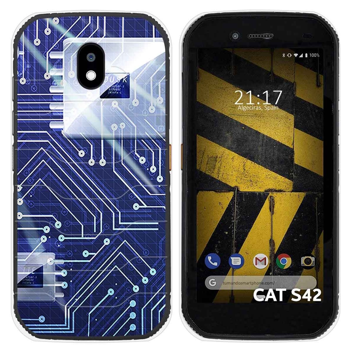 Funda Silicona para Cat S42 / S42 H+ diseño Circuito Dibujos
