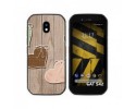 Funda Silicona para Cat S42 / S42 H+ diseño Corazones Madera Dibujos