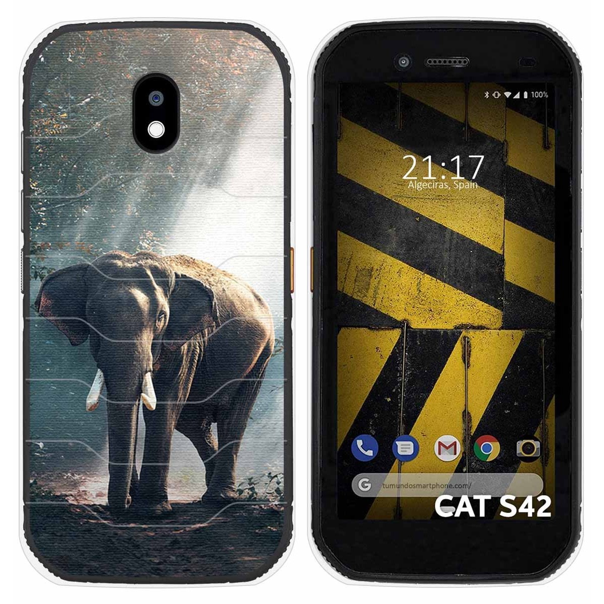Funda Silicona para Cat S42 / S42 H+ diseño Elefante Dibujos
