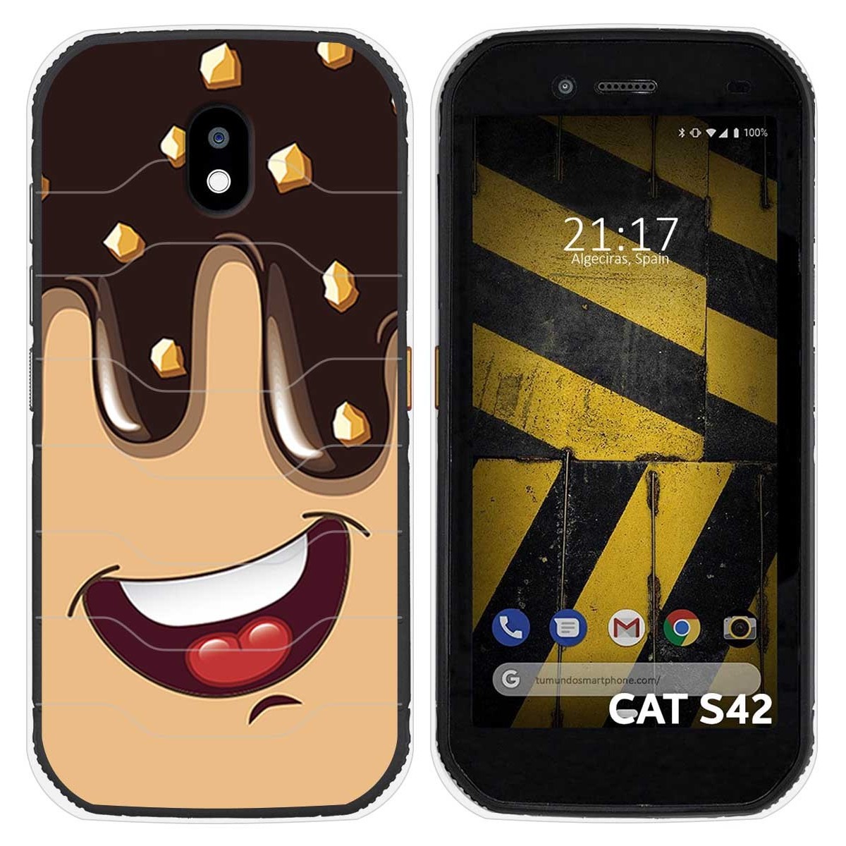 Funda Silicona para Cat S42 / S42 H+ diseño Helado Chocolate Dibujos