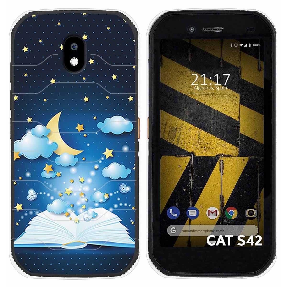 Funda Silicona para Cat S42 / S42 H+ diseño Libro Cuentos Dibujos