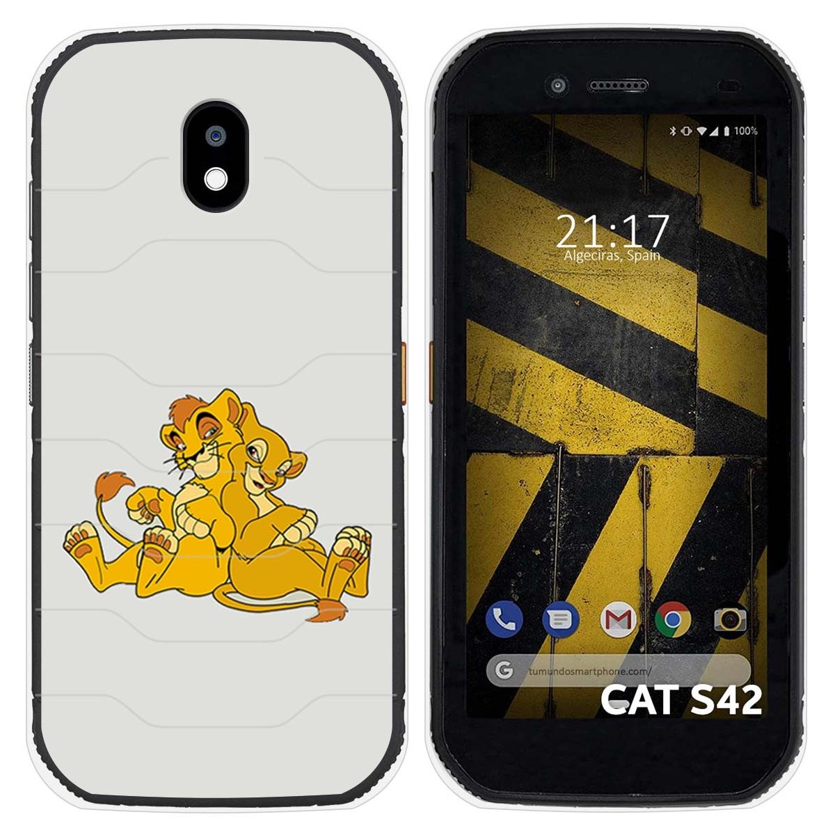 Funda Silicona para Cat S42 / S42 H+ diseño Leones Dibujos